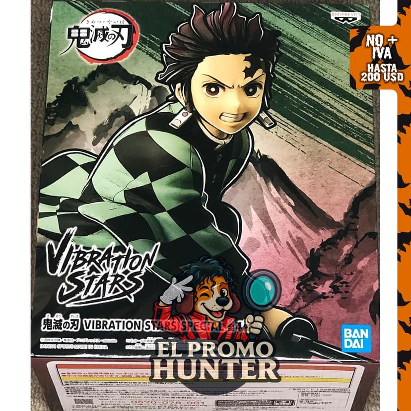 Banpresto 16373 figura de acción de Tanjiro Kamado de Demon Slayer (Kimetsu no Yaiba), múltiples colores.