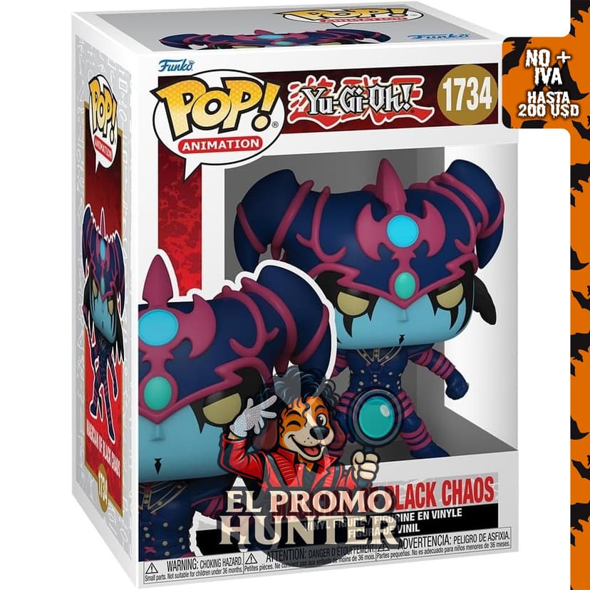 Funko Pop! Animación: Yu-Gi-Oh! - Mago del Caos Negro, figura coleccionable.