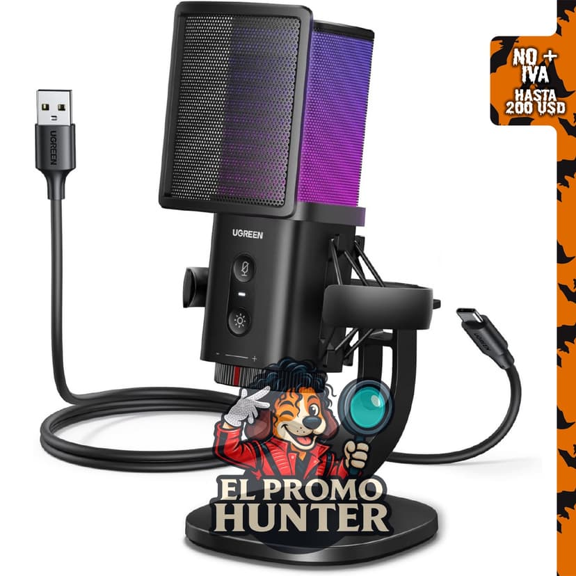 UGREEN Micrófono USB para juegos, transmisión y chat.
