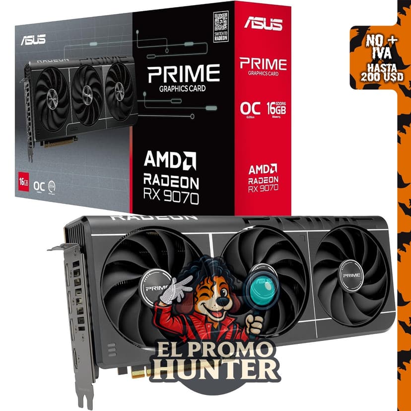ASUS Tarjeta gráfica Radeon RX 9070 EVO 16GB GDDR6 OC para juegos.