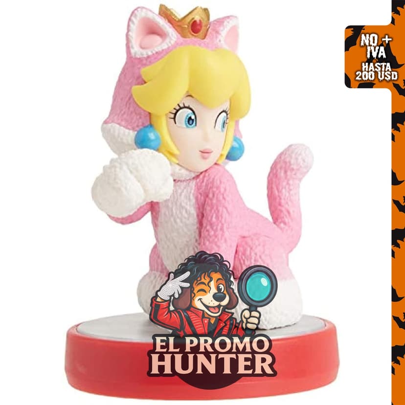 Nintendo amiibo - Cat Peach de la serie Super Mario, compatible con Nintendo Wii y GameCube.