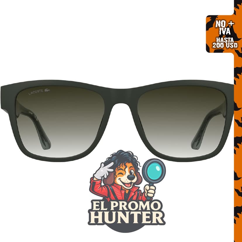 Gafas de sol rectangulares Lacoste L6084s para hombre.