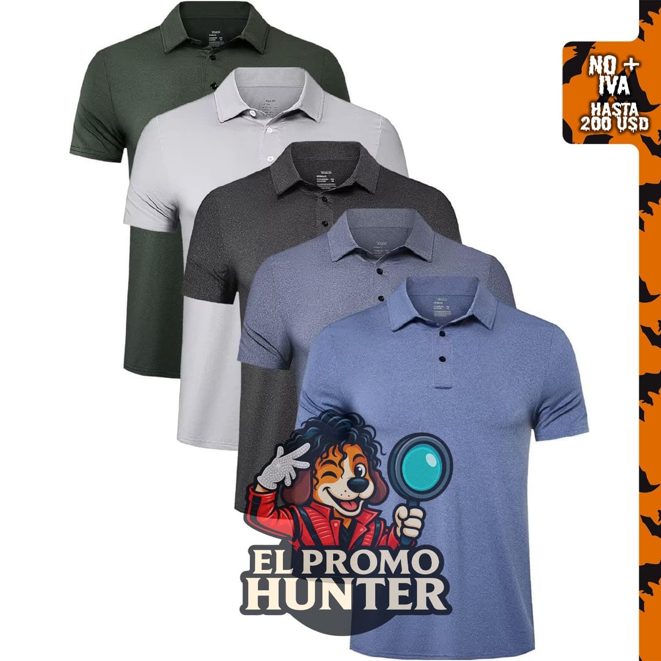 TELALEO Paquete de 4/5 Camisas Polo para Hombre de Secado Rápido, Manga Corta, Absorbente de Humedad.