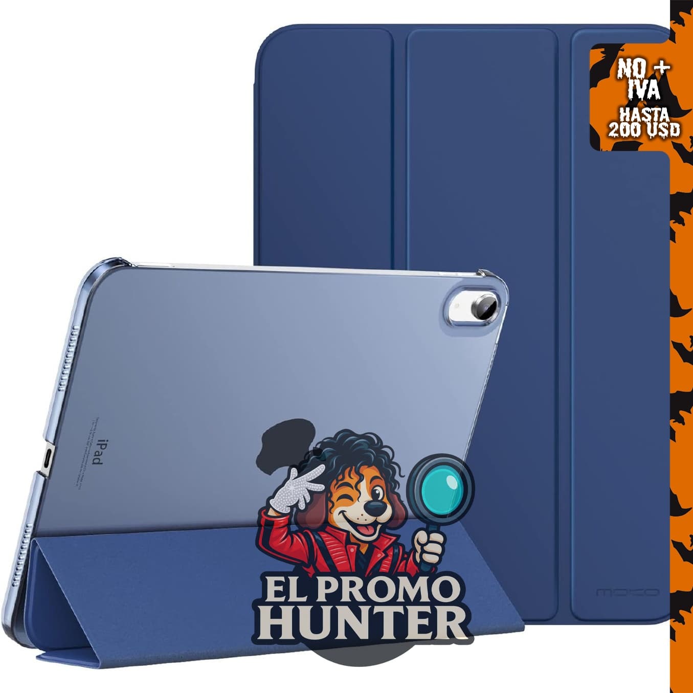 Funda MoKo para iPad (A16) de 11ª generación, color azul marino.