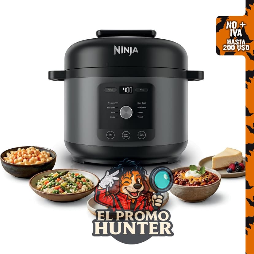 Ninja® HyperHeat™ PC201GY - Olla a presión 9 en 1, 6.5 cuartos (6.1 L).