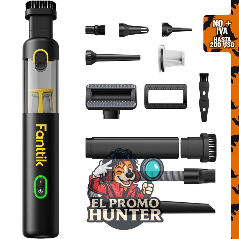 Fanttik Slim V8 APEX - Aspiradora inalámbrica portátil 4 en 1 con potencia de succión de 19000 pa.