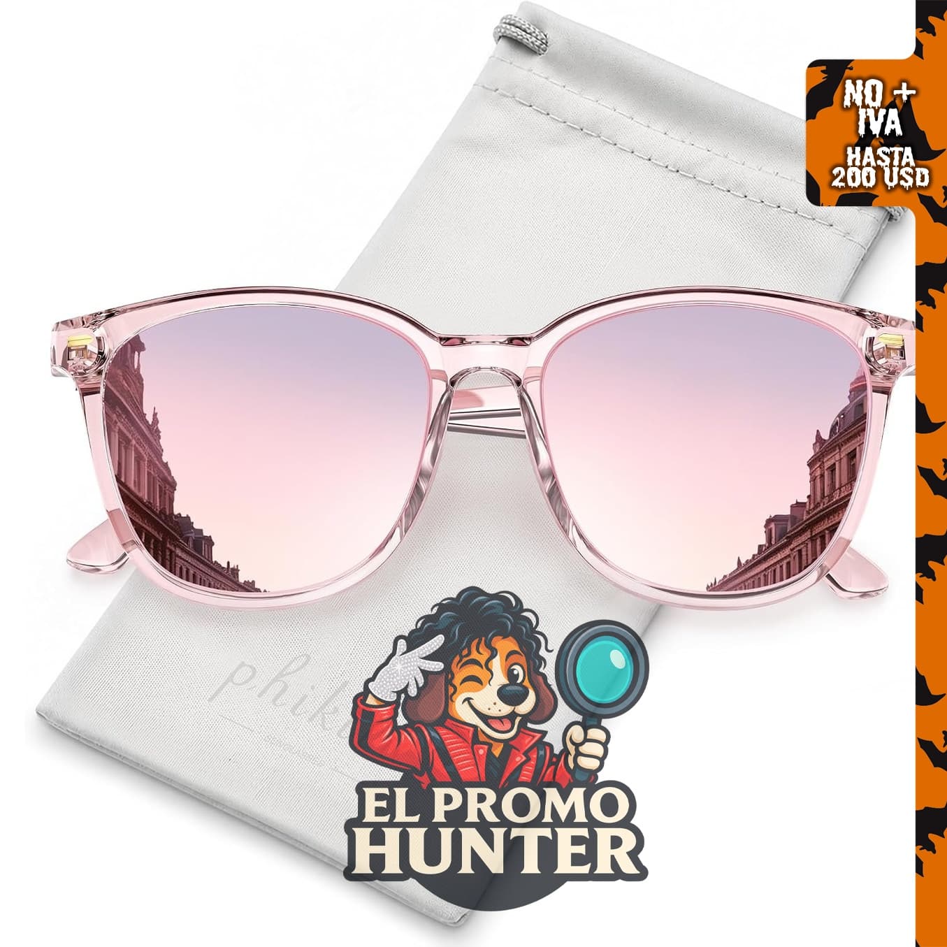Gafas de sol polarizadas para mujer con espejo, protección UV.