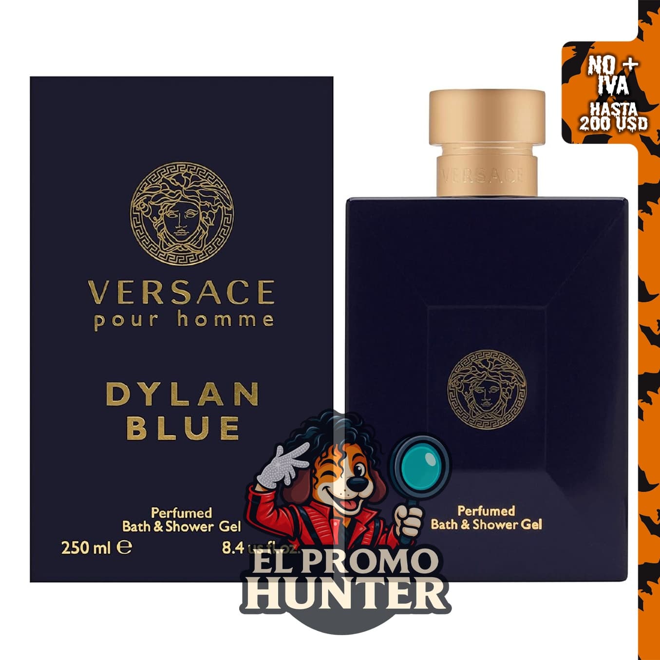 Versace Pour Homme Dylan Blue - Gel de baño y ducha perfumado para hombre de 8.4 onzas.