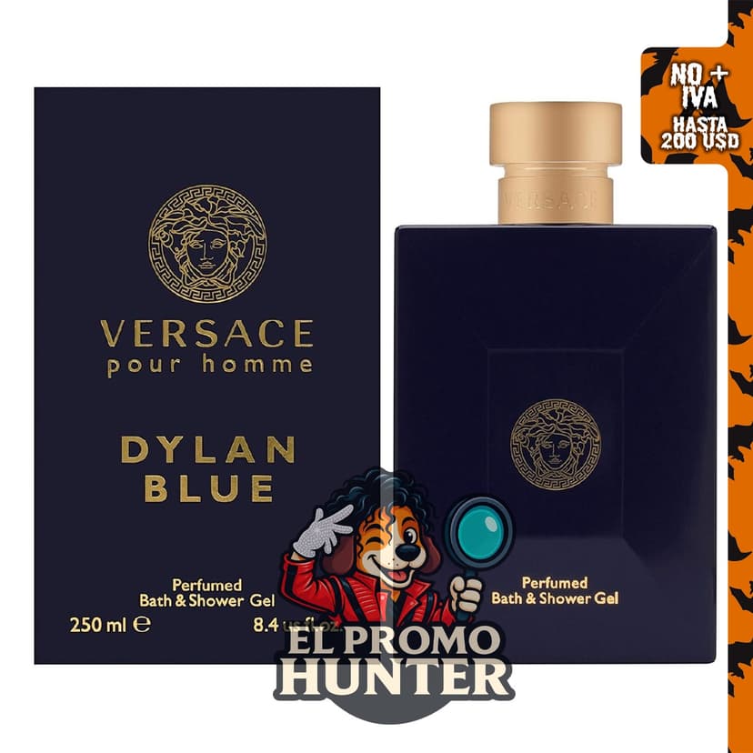 Versace Pour Homme Dylan Blue - Gel de baño y ducha perfumado para hombre de 8.4 onzas.
