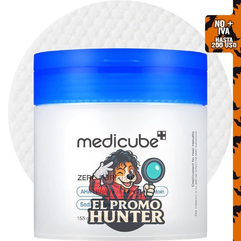 Medicube Almohadillas de Tóner Zero Pore Pad 2.0 para exfoliación y cuidado de la piel.