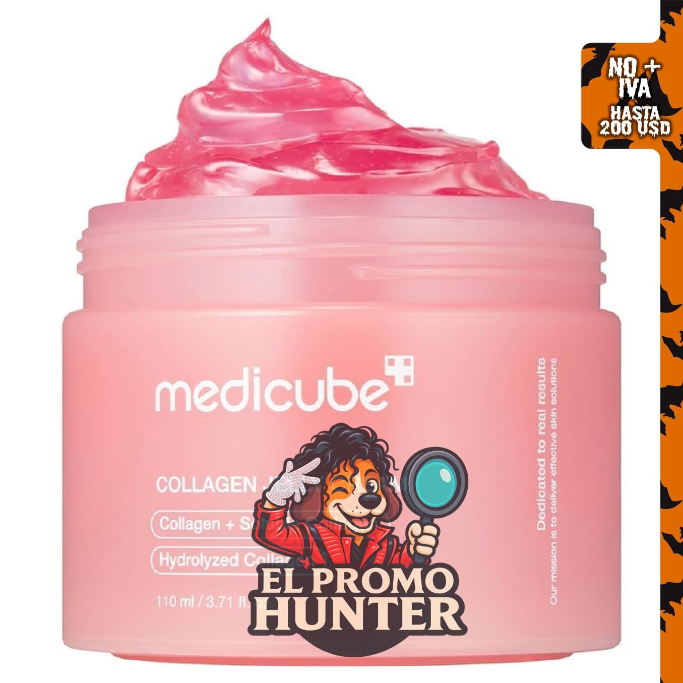 Medicube Crema de gelatina de colágeno, crema hidratante para piel grasa, 3.71 fl oz (110 ml)
