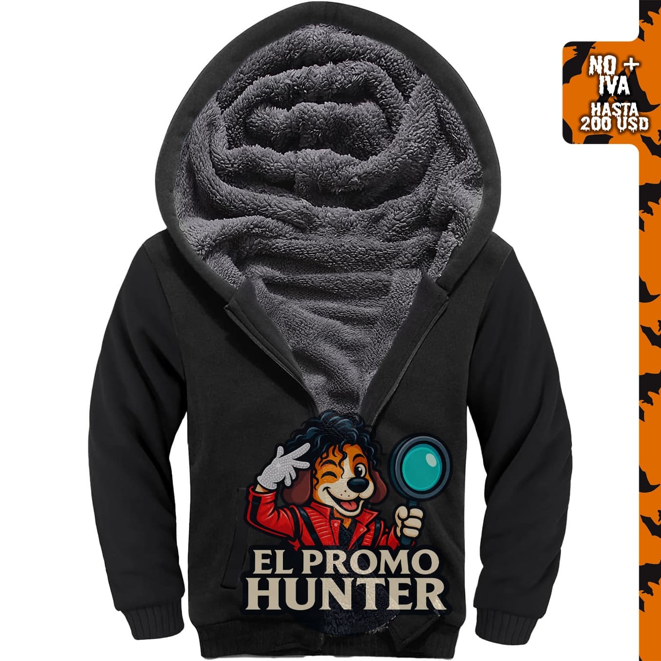 Sudadera con capucha de forro polar SECOOD para niños, con cremallera y forro de sherpa.