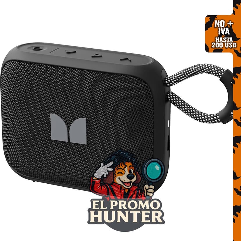 Monster S520 Altavoces Bluetooth portátiles, altavoz inalámbrico con sonido estéreo, Bluetooth 6.0 para exteriores, negro