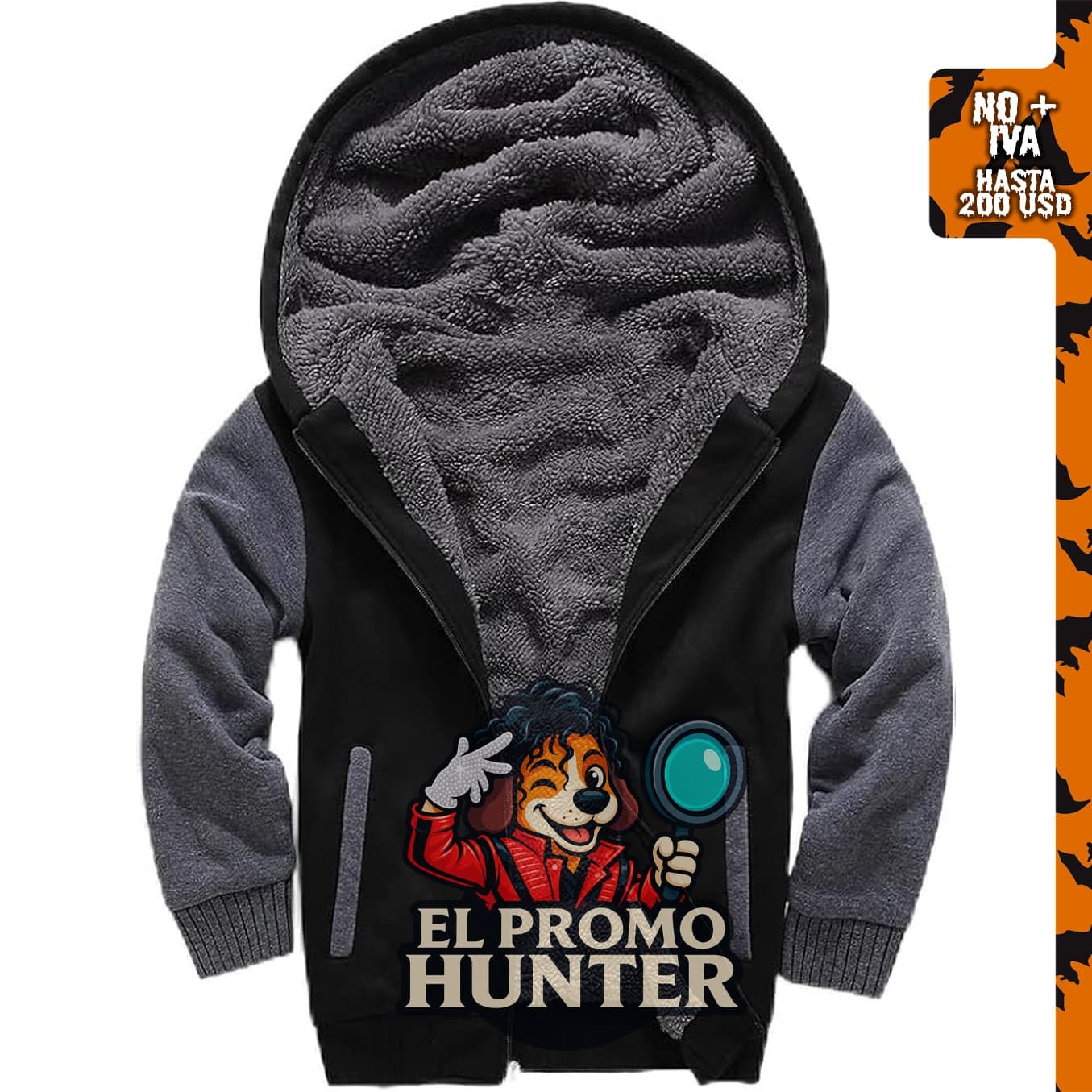 SECOOD Sudadera con capucha de forro polar para niños, chaqueta con forro de sherpa, cremallera.