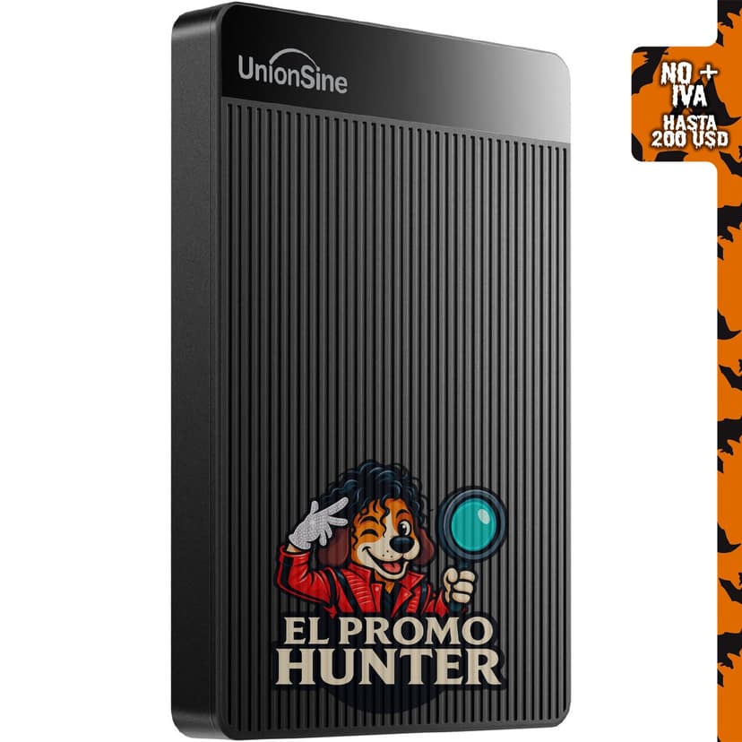 UnionSine Disco duro externo portátil ultradelgado HDD-USB 3.0 de 500 GB para PC, Mac, Laptop, PS4, Xbox One, Xbox 360.