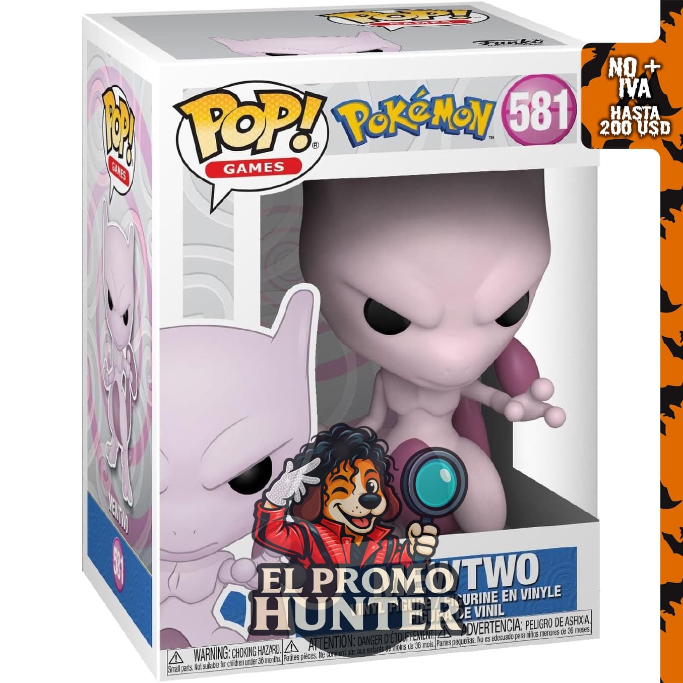 Funko POP! Games: Pokemon - Mewtwo, figura coleccionable de vinilo.