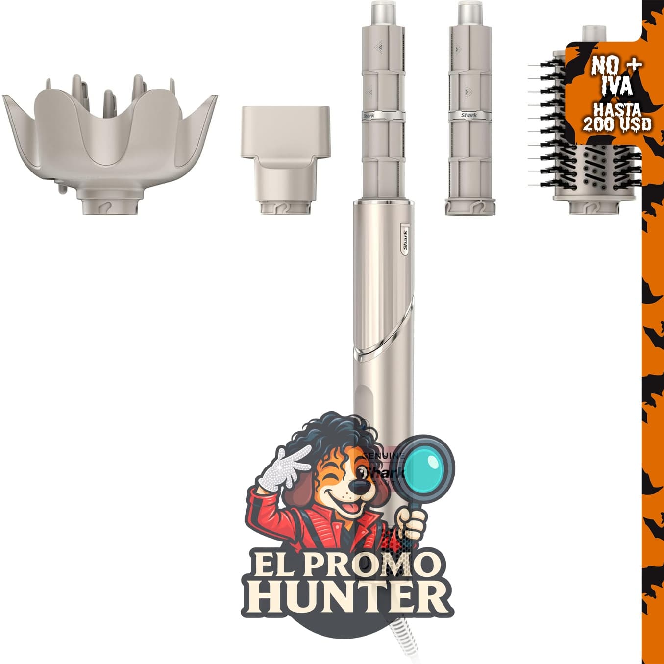 Shark FlexStyle, sistema de secado y multiestilizador de aire con difusor.