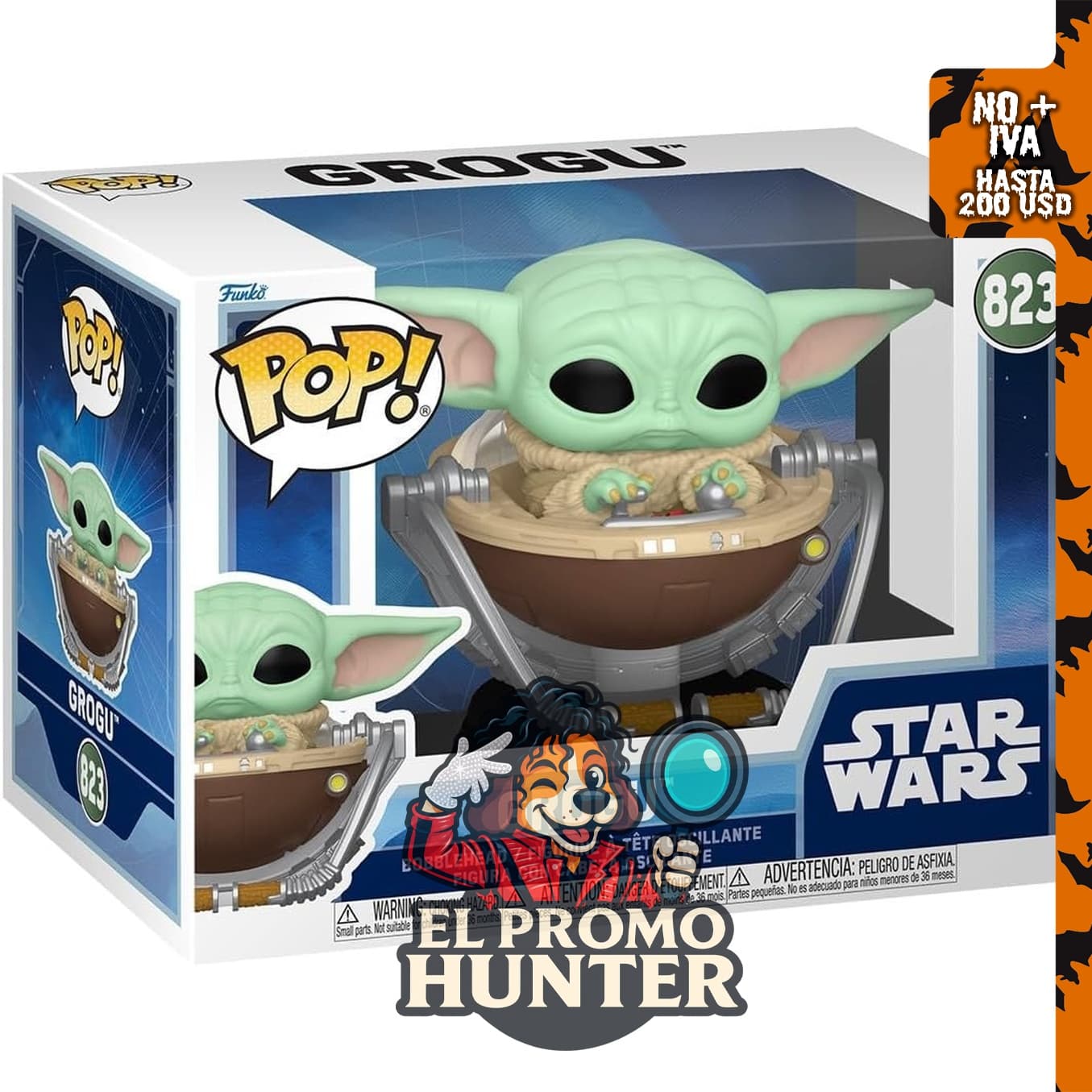 Funko Pop! Star Wars: Mandalorian & Grogu - Grogu en el cochecito.