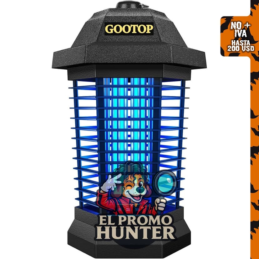 GOOTOP Exterminador de insectos para exteriores, 4200 V, con enchufe eléctrico.