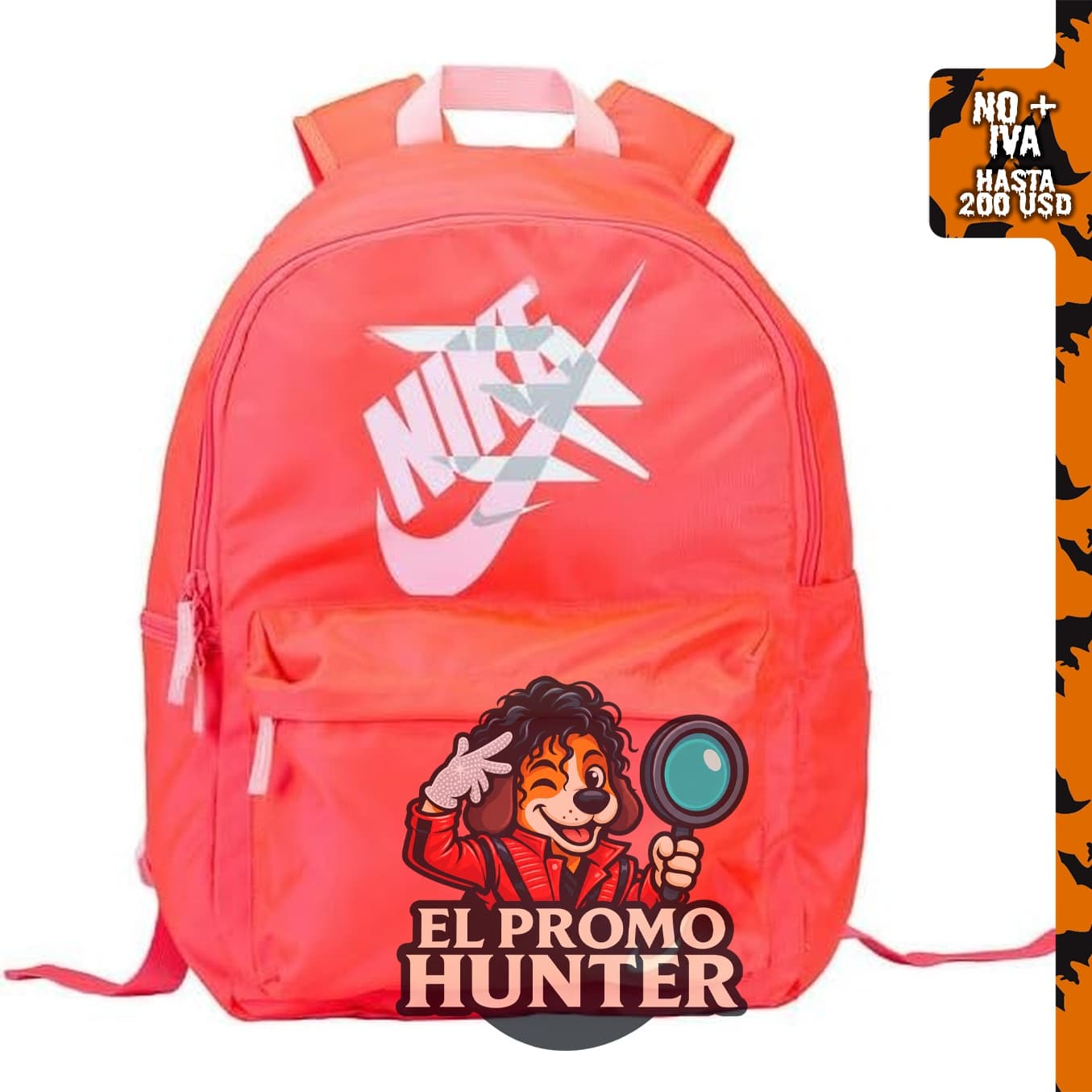 Mochila Nike Futura X 3 Brand Daypack, color rosa, capacidad de 21L.