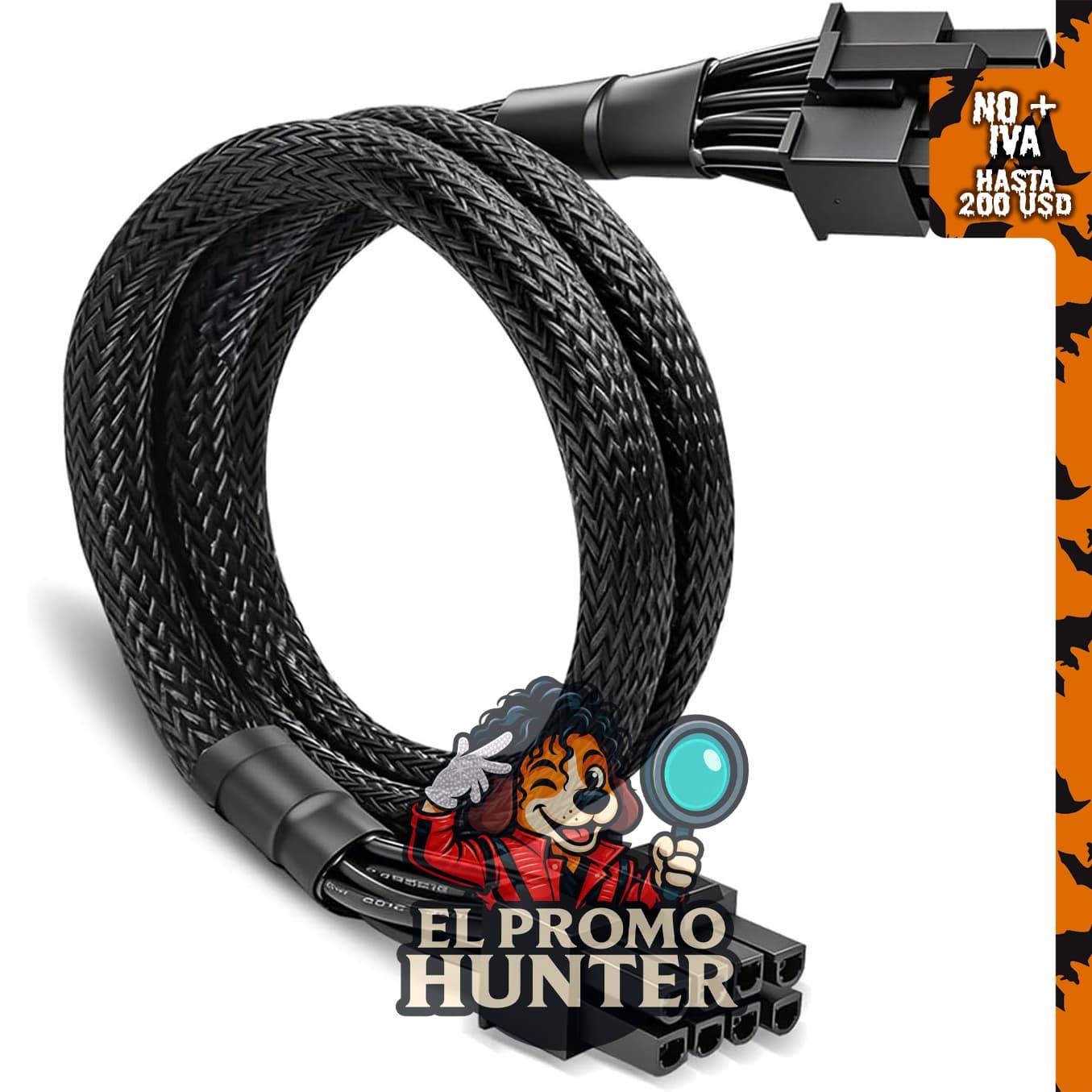 Cable PCIE 8 pines macho a PCIe 8 pines (6+2) para fuentes de alimentación MSI MAG A850GL A750GL y MPG A850G A1000G.