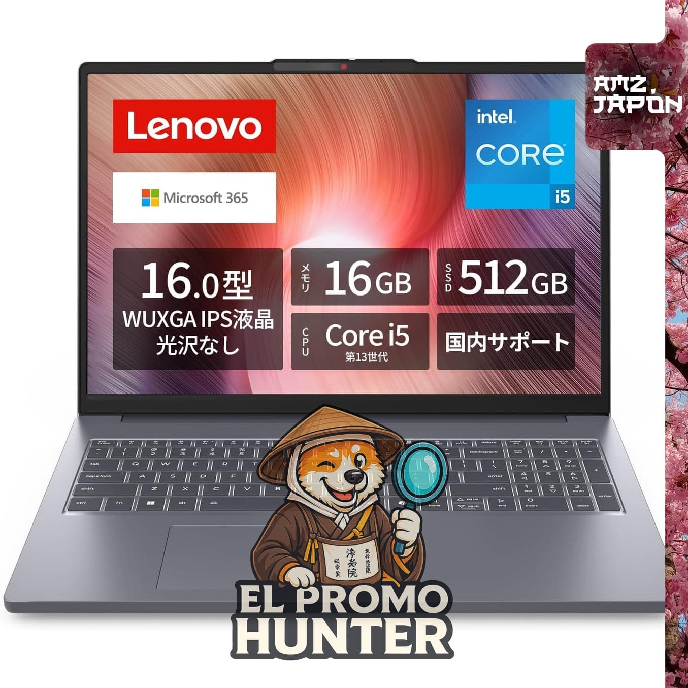 Lenovo IdeaPad Slim 3, 16.0" (40.64 cm), Intel Core™ i5-13420H, 16GB RAM, 512GB SSD, Windows 11.