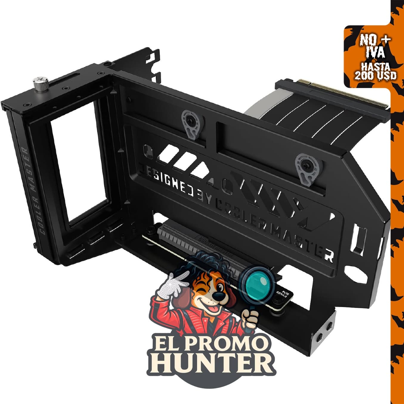 Cooler Master Kit de soporte vertical para GPU V3, compatible con carcasas E-ATX/ATX/mATX y dispositivos PCI-E 4.0.