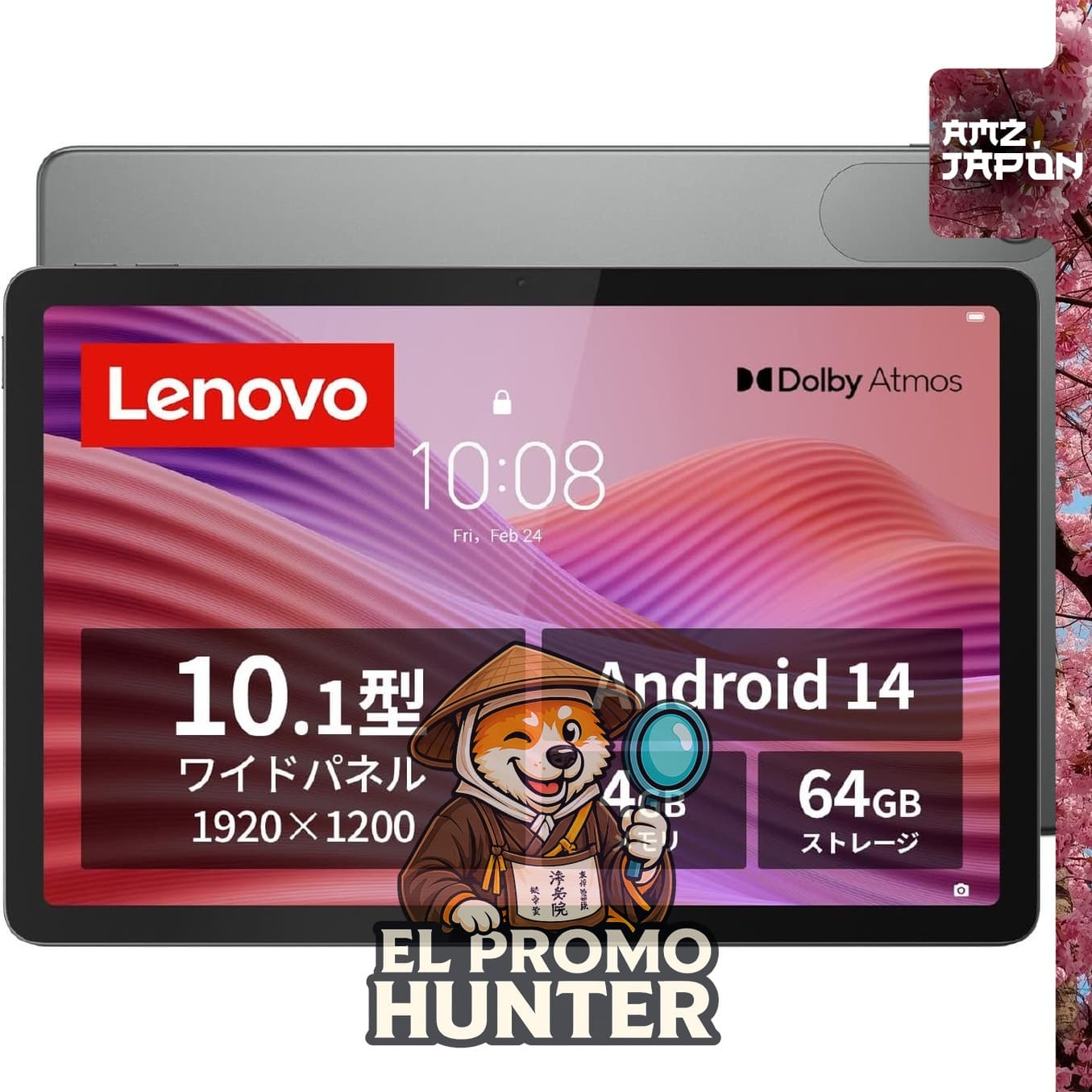 Lenovo Tab Tablet de 10.1" con procesador MediaTek Helio G85, 4GB de RAM y 64GB de almacenamiento, modelo Wi-Fi.