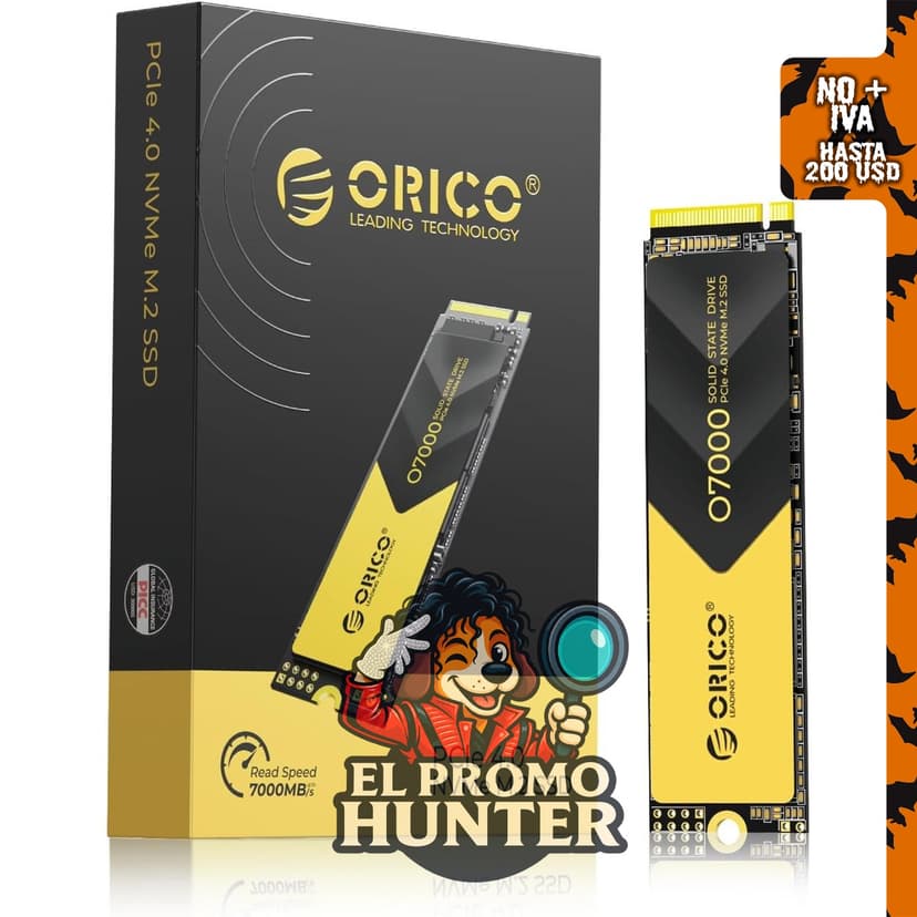 ORICO Unidad interna de estado sólido SSD NVMe PCIe 4.0 de 1 TB, velocidad de hasta 7000 MB/s, formato M.2 2280.