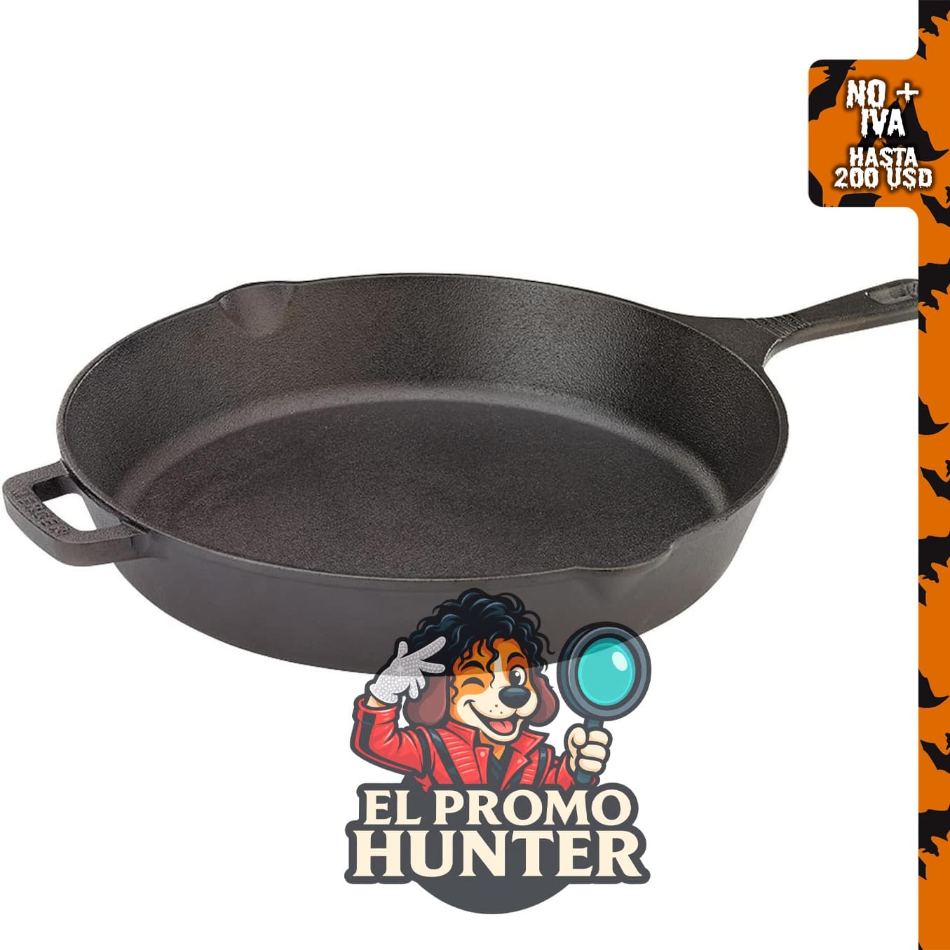 Sartén de hierro fundido pre-sazonado Mercer Culinary, 12 pulgadas (30.5 cm).
