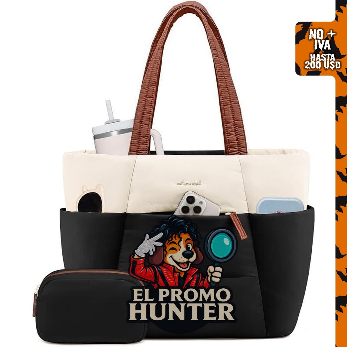 LOVEVOOK Bolsa de mano acolchada para mujer, diseñada para laptops de hasta 15.6 pulgadas, con 10 bolsillos y soporte para tazas de 40 oz.