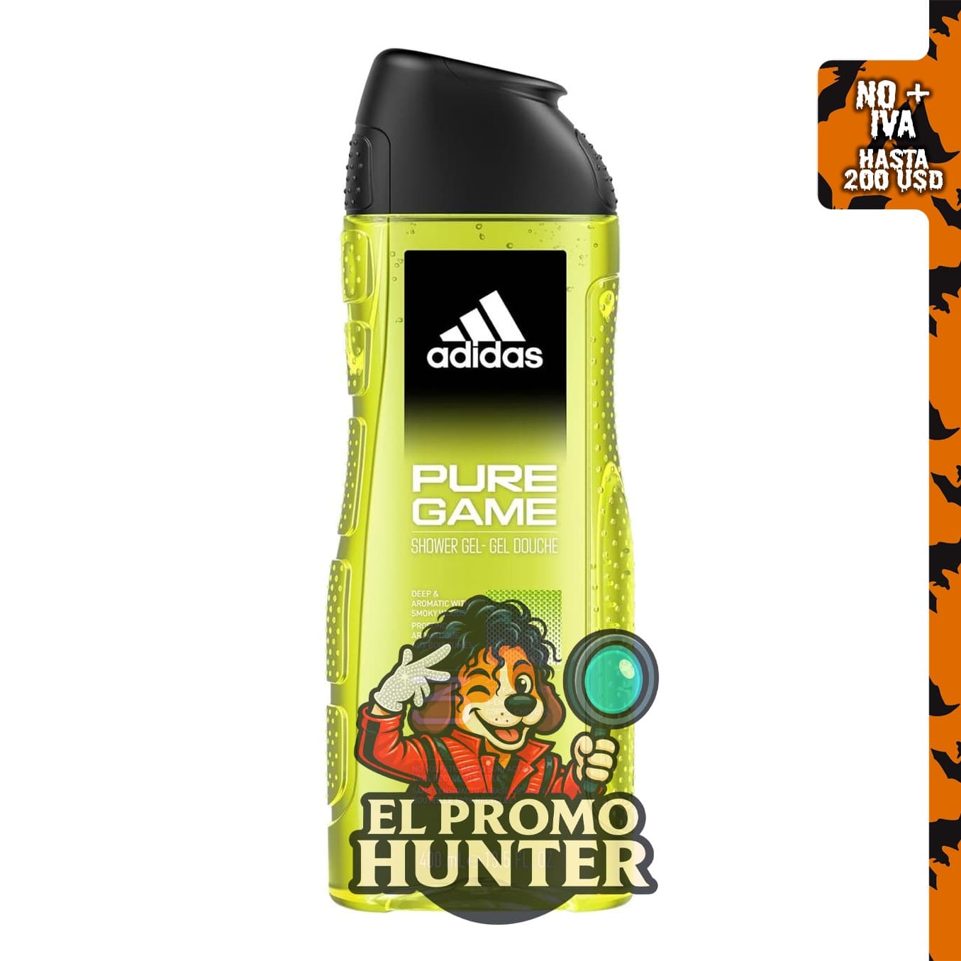 CONFETTIWOW adidas - Pure Game Gel de ducha y champú 3 en 1 para hombre, 400 ml.