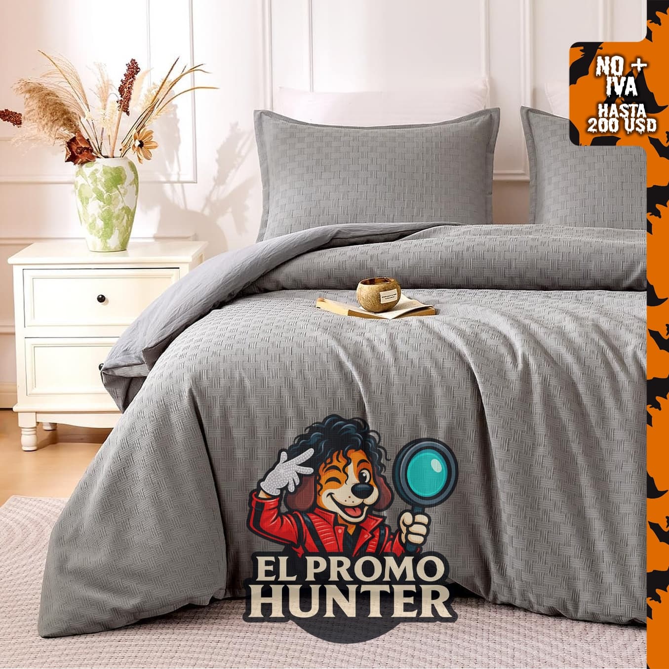 SLEEP ZONE Juego de funda de edredón tamaño Queen, 3 piezas, incluye 1 funda de edredón y 2 fundas de almohada.