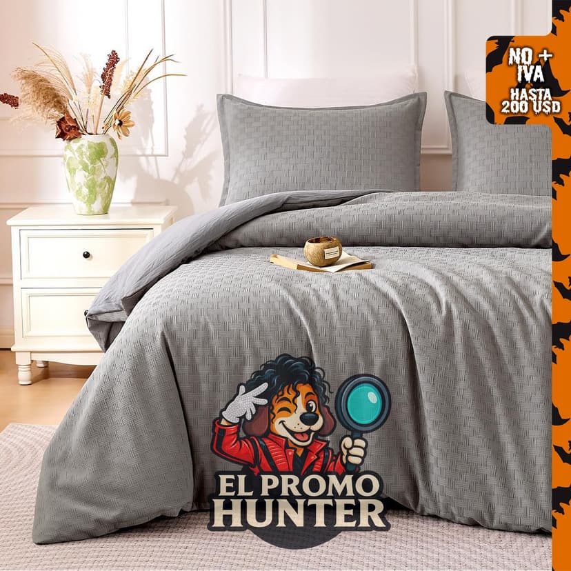 SLEEP ZONE Juego de funda de edredón tamaño Queen, 3 piezas, incluye 1 funda de edredón y 2 fundas de almohada.