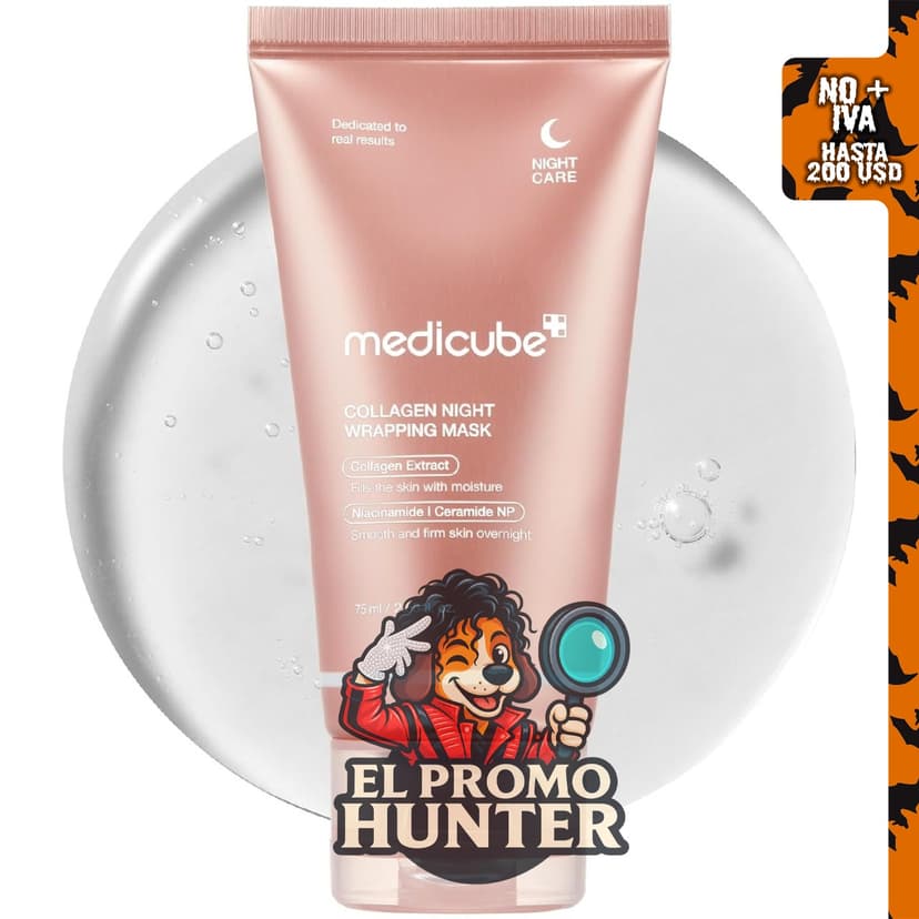 Medicube Máscara de envoltura de colágeno, mascarilla facial despegable.