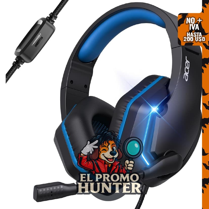 Acer Auriculares con cable para juegos para PS5 y Xbox Series X|S.