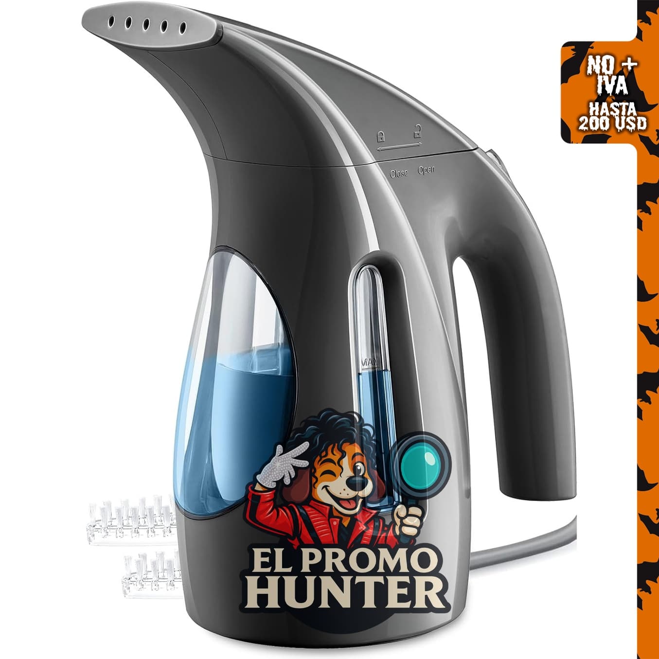HiLIFE Vaporizador portátil de mano, 8.1 fl oz, 700 W, para eliminar arrugas en telas.