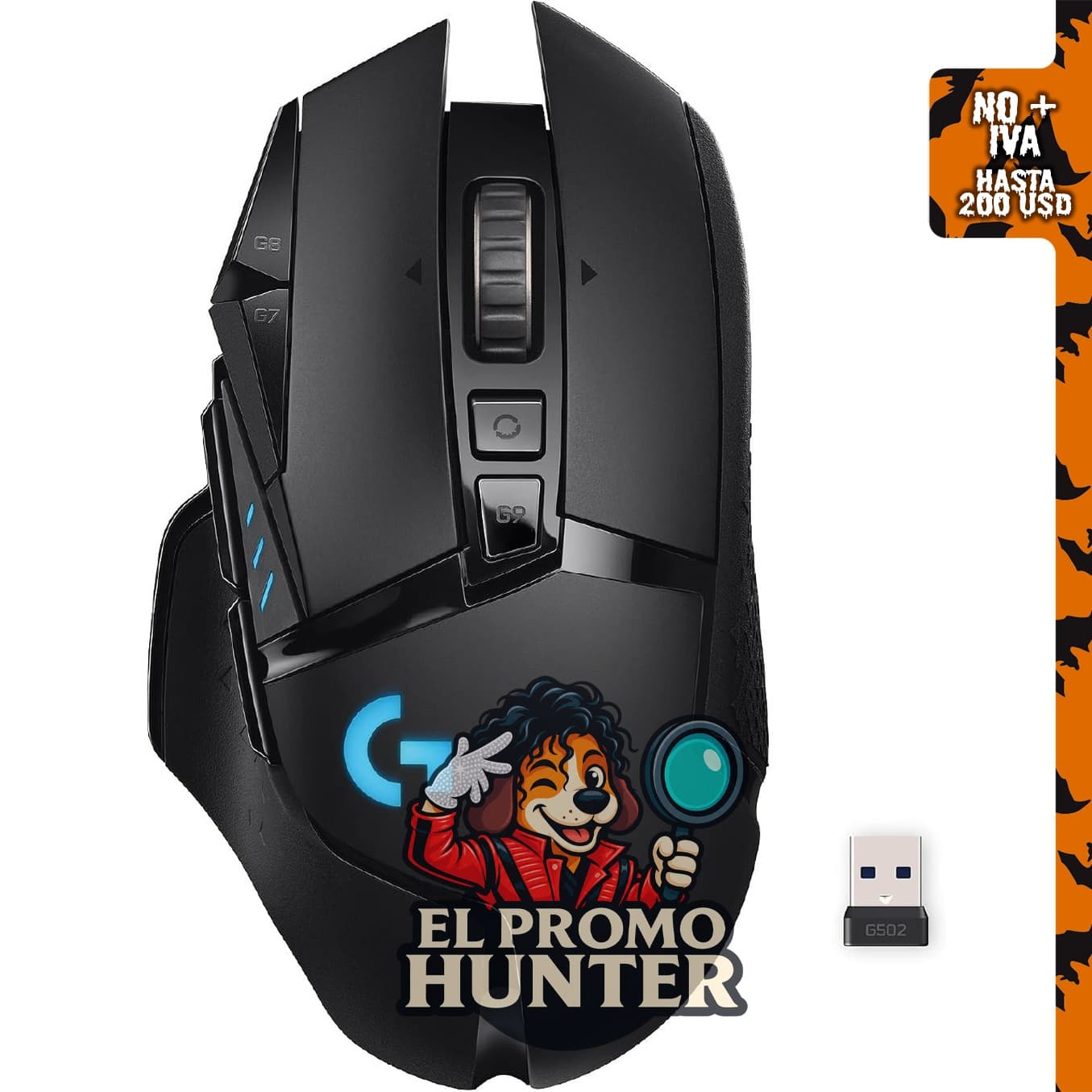 Logitech G502 Lightspeed Wireless Gaming Mouse - Negro