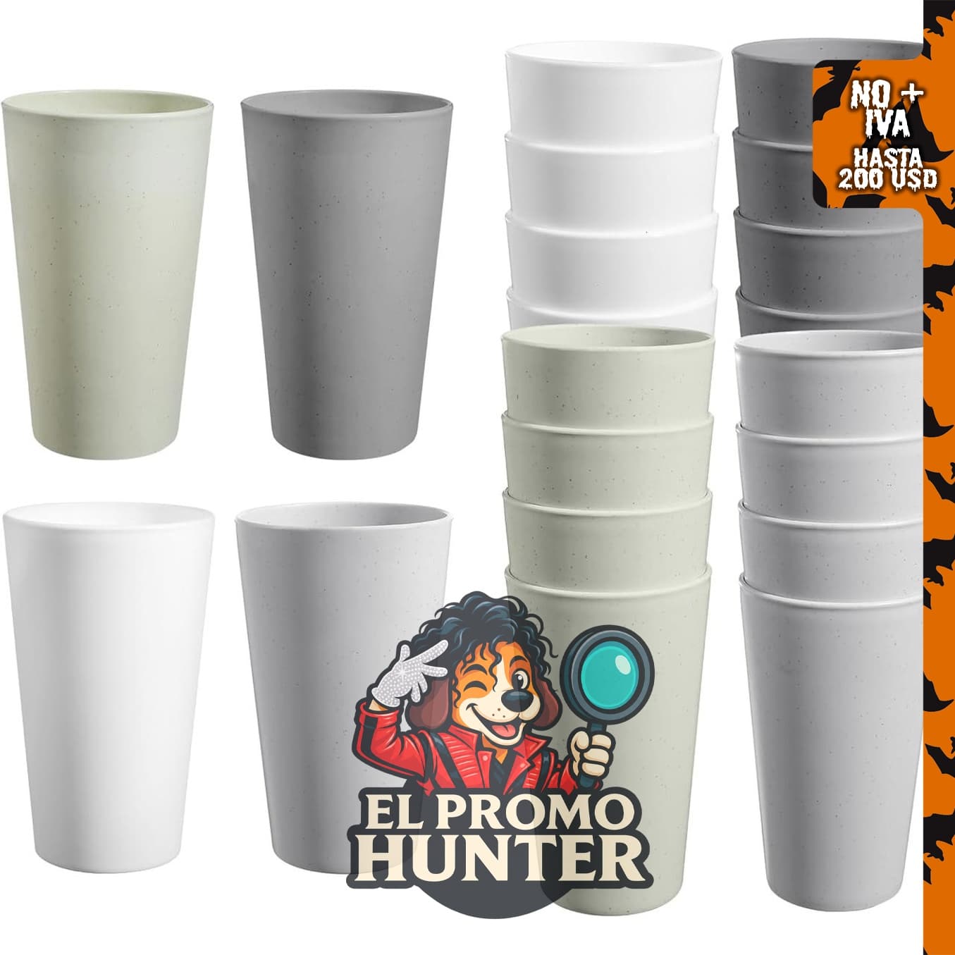 HEYCOME Juego de 16 vasos de paja de trigo, tazas irrompibles de 20 oz (591 ml), aptos para microondas y lavavajillas.