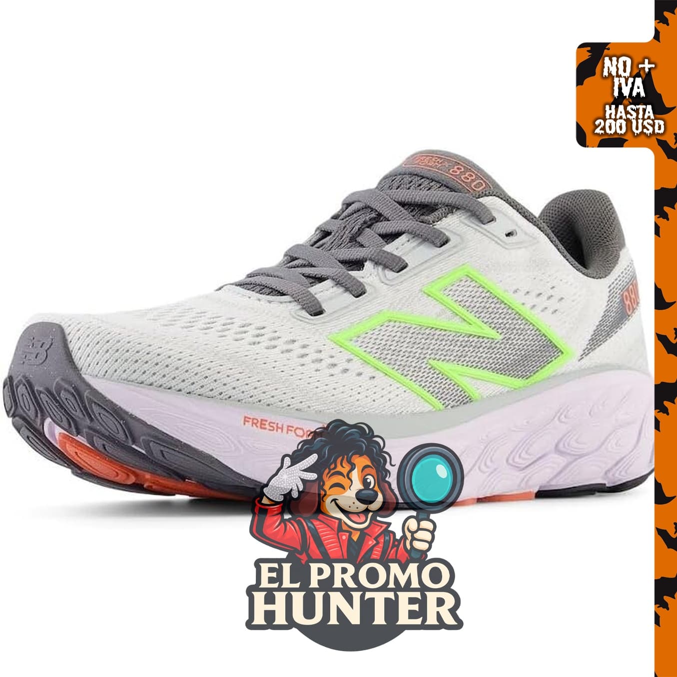 New Balance Fresh Foam X 880 V14 para mujer, calzado deportivo con tecnología de amortiguación.