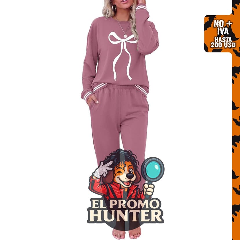 Ekouaer conjunto de descanso de 2 piezas para mujer, casual.