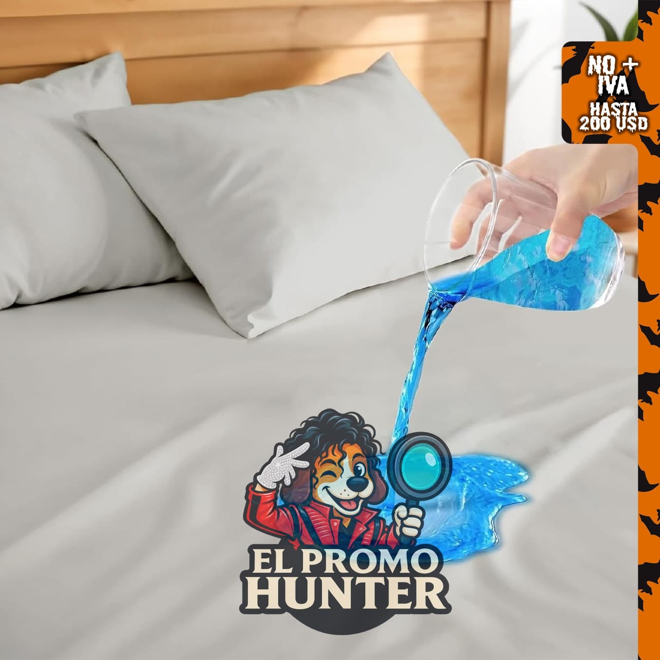Protector de colchón HITIME 100% impermeable, tamaño individual, lavable a máquina, estilo ajustado con bolsillos profundos.