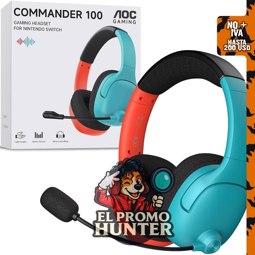 AOC Auriculares inalámbricos para juegos para Nintendo Switch 2.