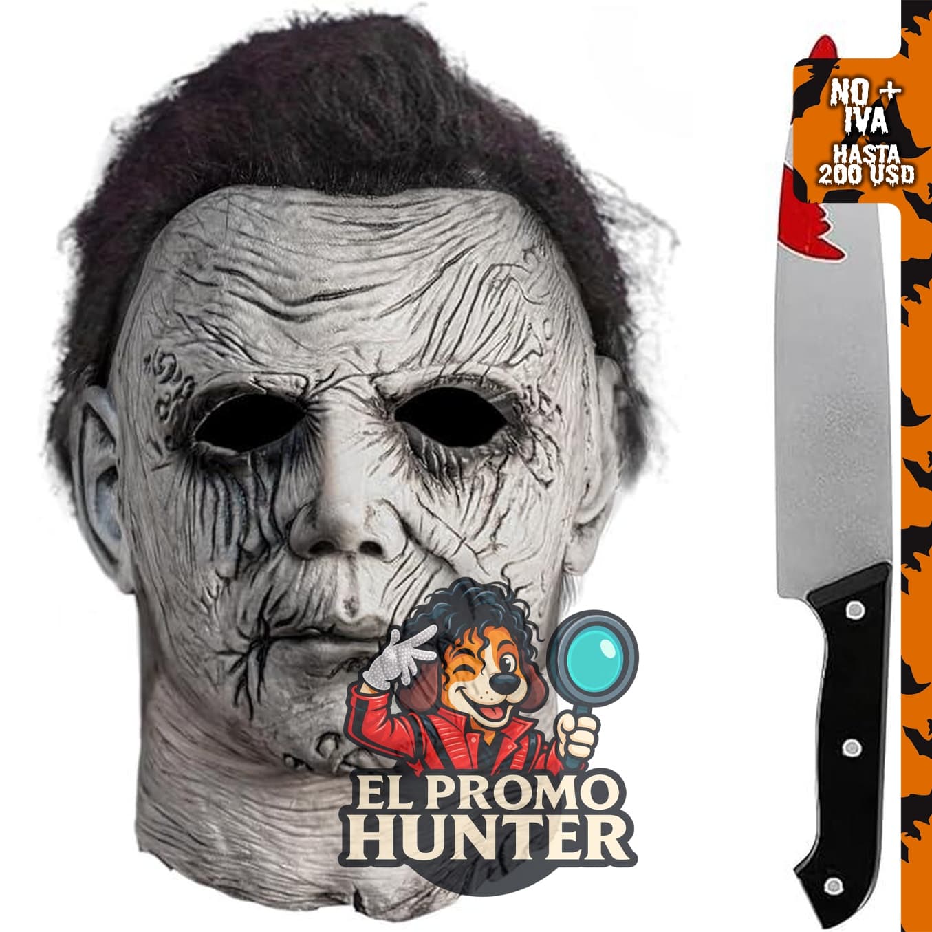 Máscara de Michael Myers para disfraz de Halloween, adulto.