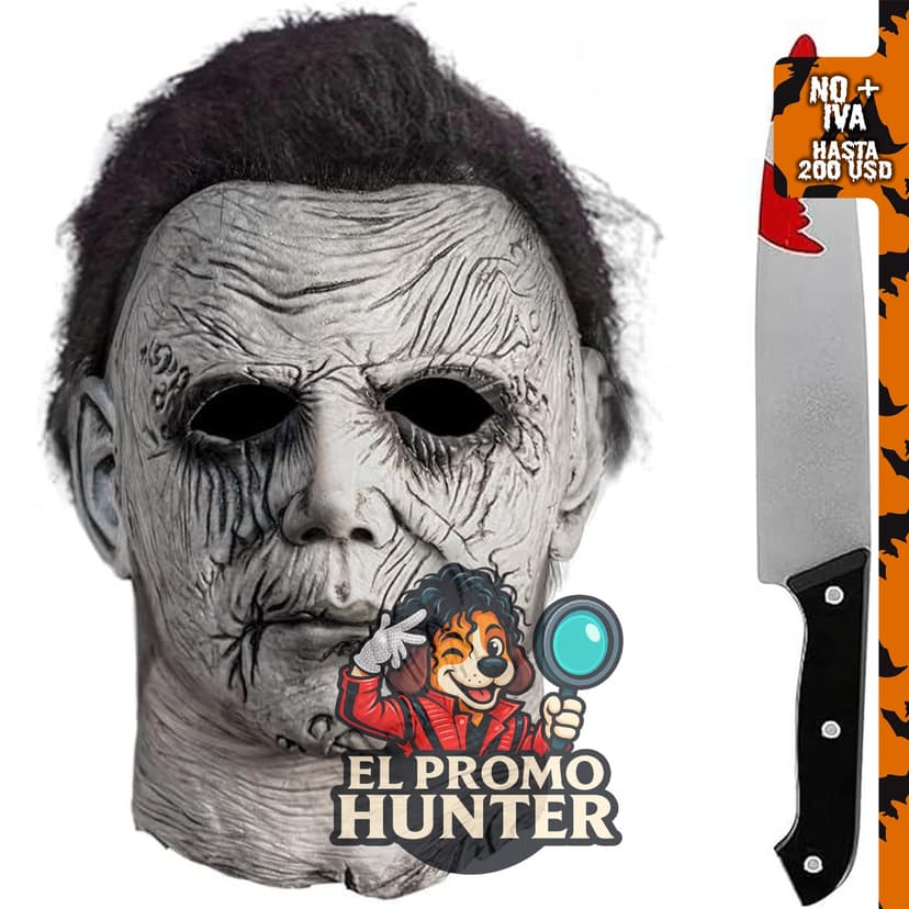 Máscara de Michael Myers para disfraz de Halloween, adulto.