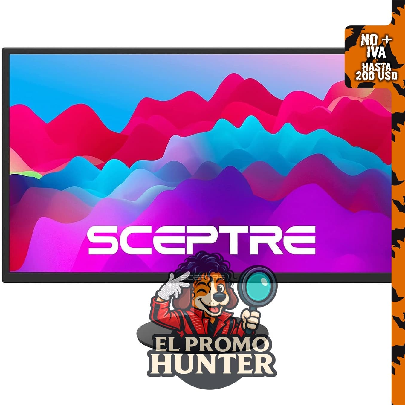 Monitor Sceptre FHD LED de 27" (68.6 cm) 75Hz con 2x HDMI y VGA, altavoces integrados.