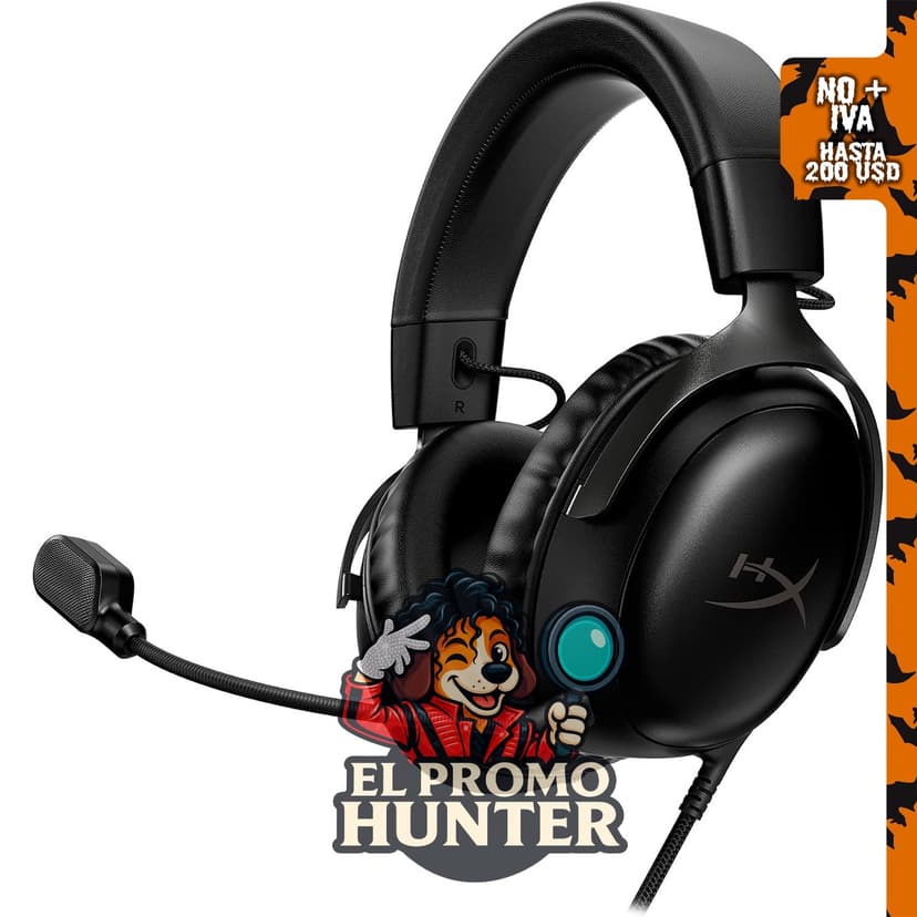 HyperX Cloud III - Auriculares para juegos con cable, compatibles con PC, PS5 y Xbox Series X|S, con controladores de 5.3 cm.