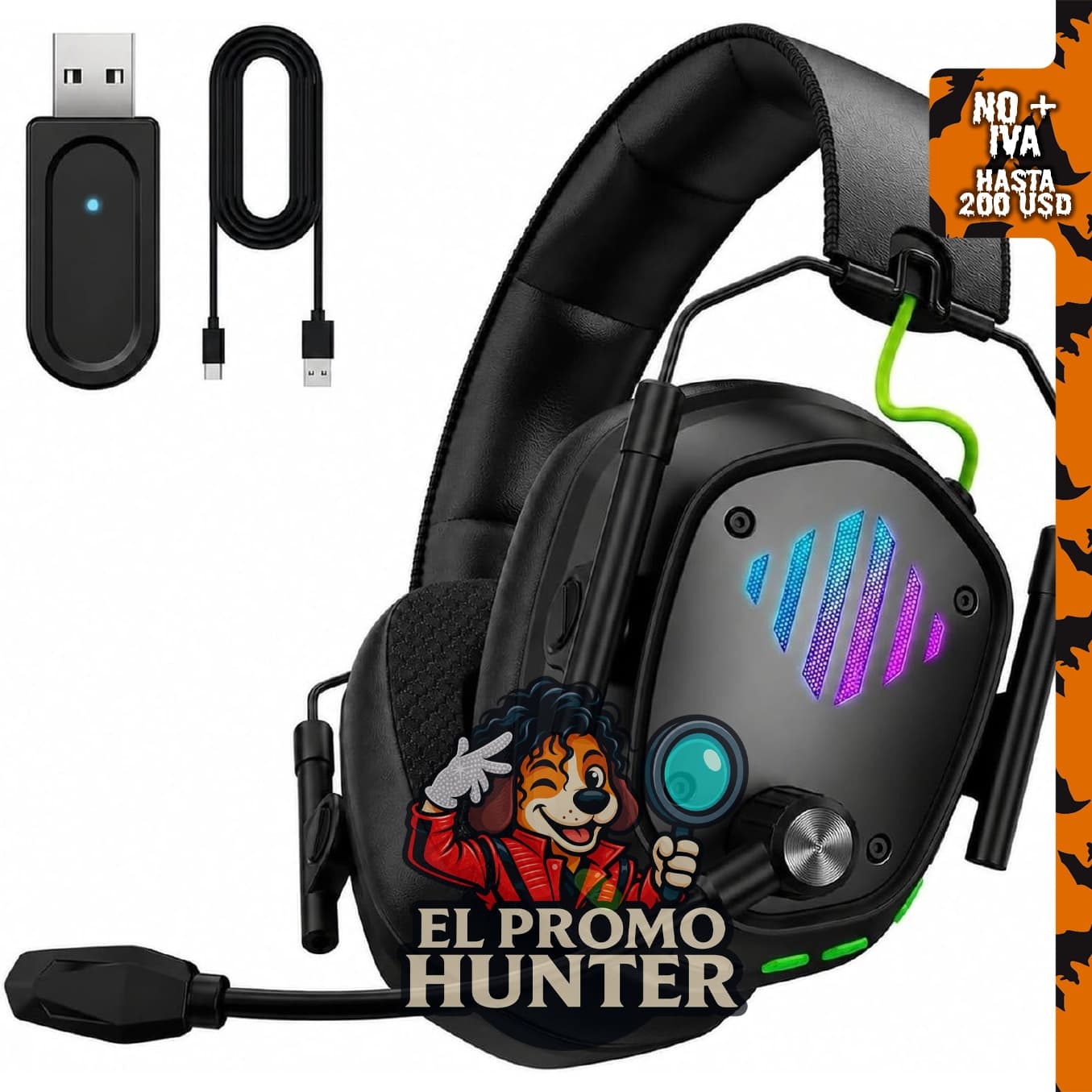 Auriculares inalámbricos para gaming con micrófono para PS5, PS4, PC y Switch.