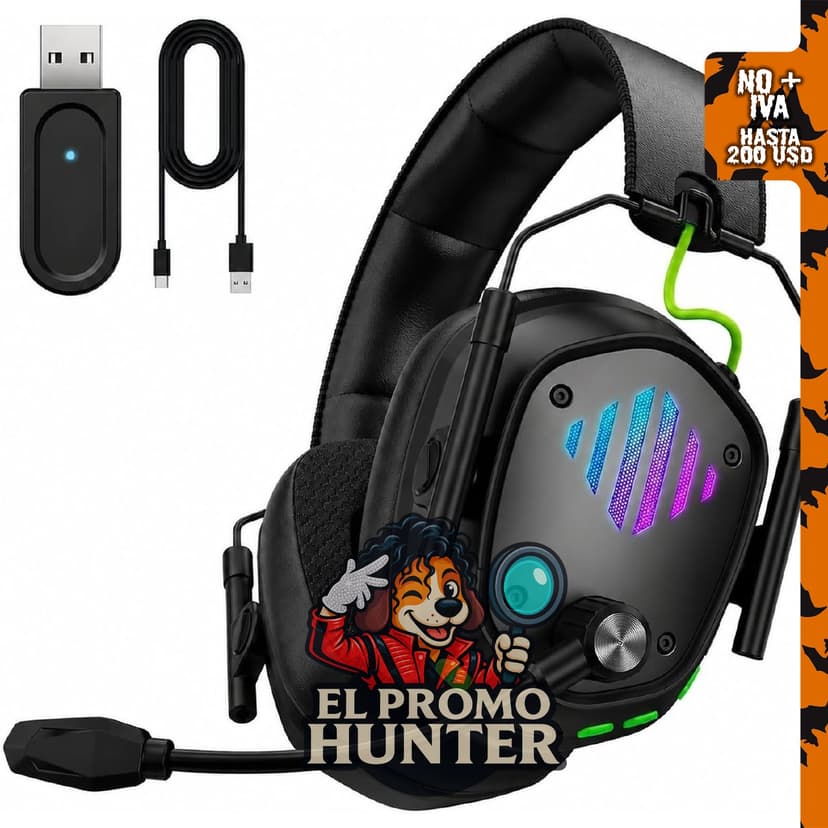 Auriculares inalámbricos para gaming con micrófono para PS5, PS4, PC y Switch.