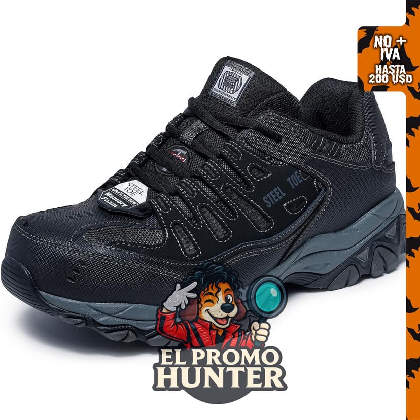 Skechers Men's Cankton Steel Toe Lace Up, calzado de seguridad con punta de acero.